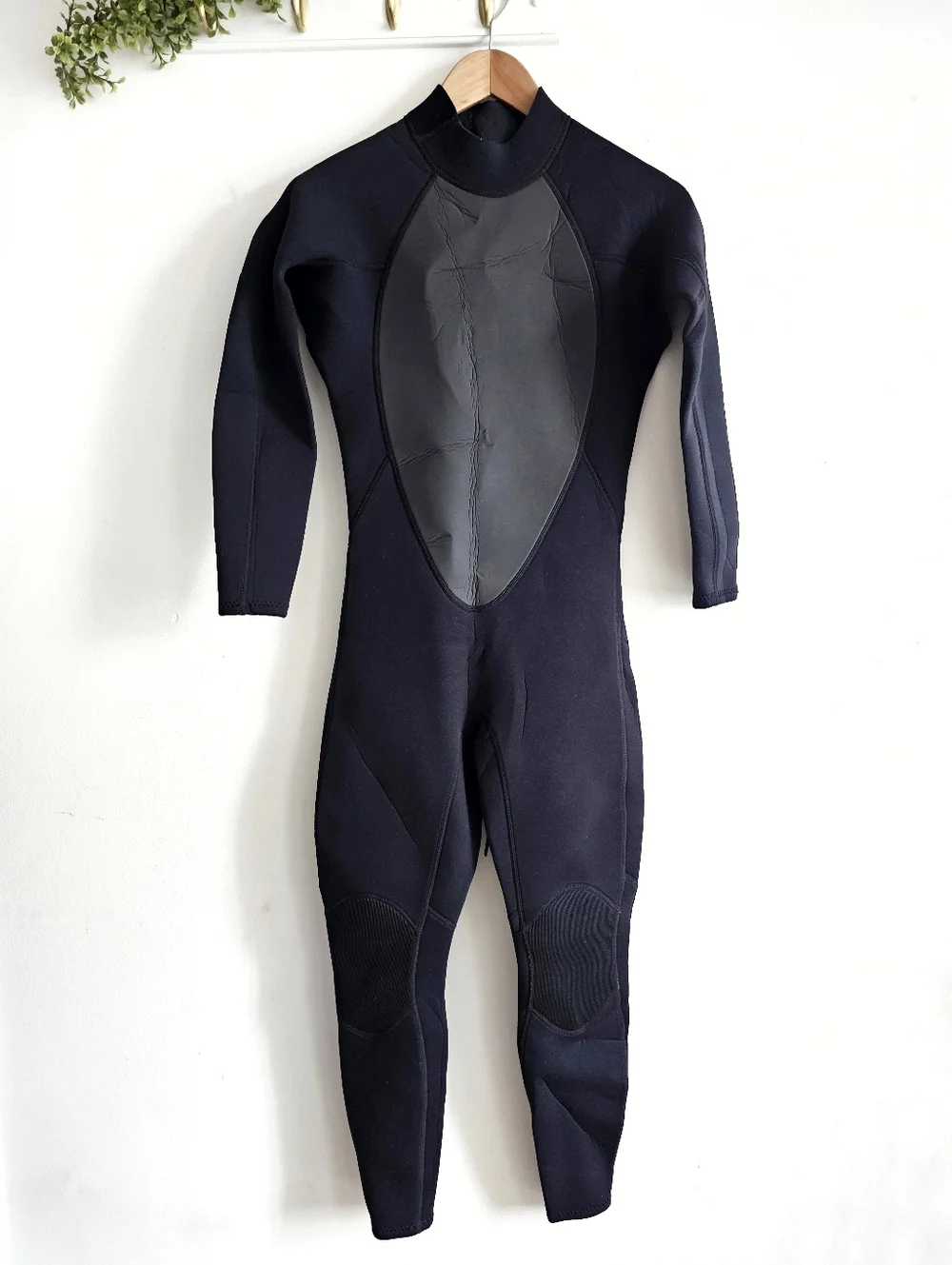 Neoprene Full Body Wetsuit Black Size M Back Zip Surf Swim Dive Suit